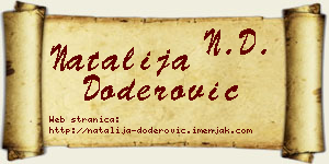 Natalija Doderović vizit kartica